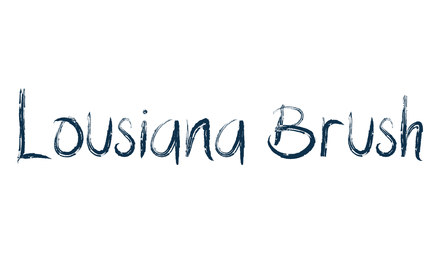 Lousiana Brush, script brush fancy decorative calligraphy font preview