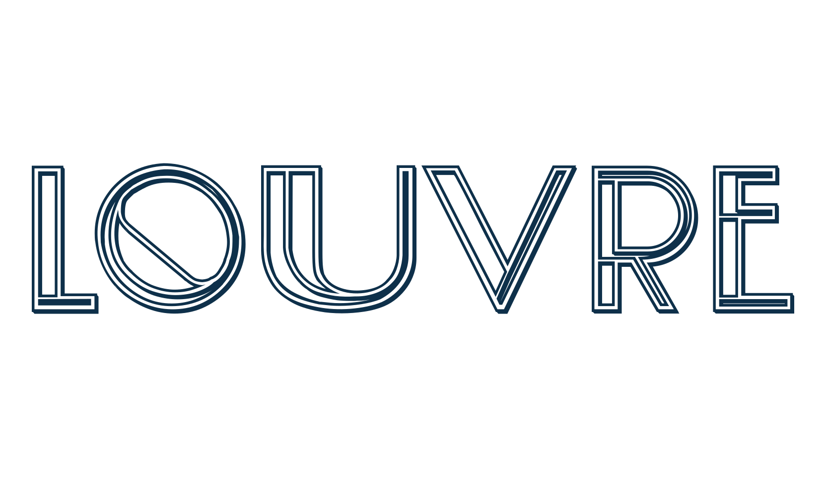 Louvre, fancy retro decorative font preview