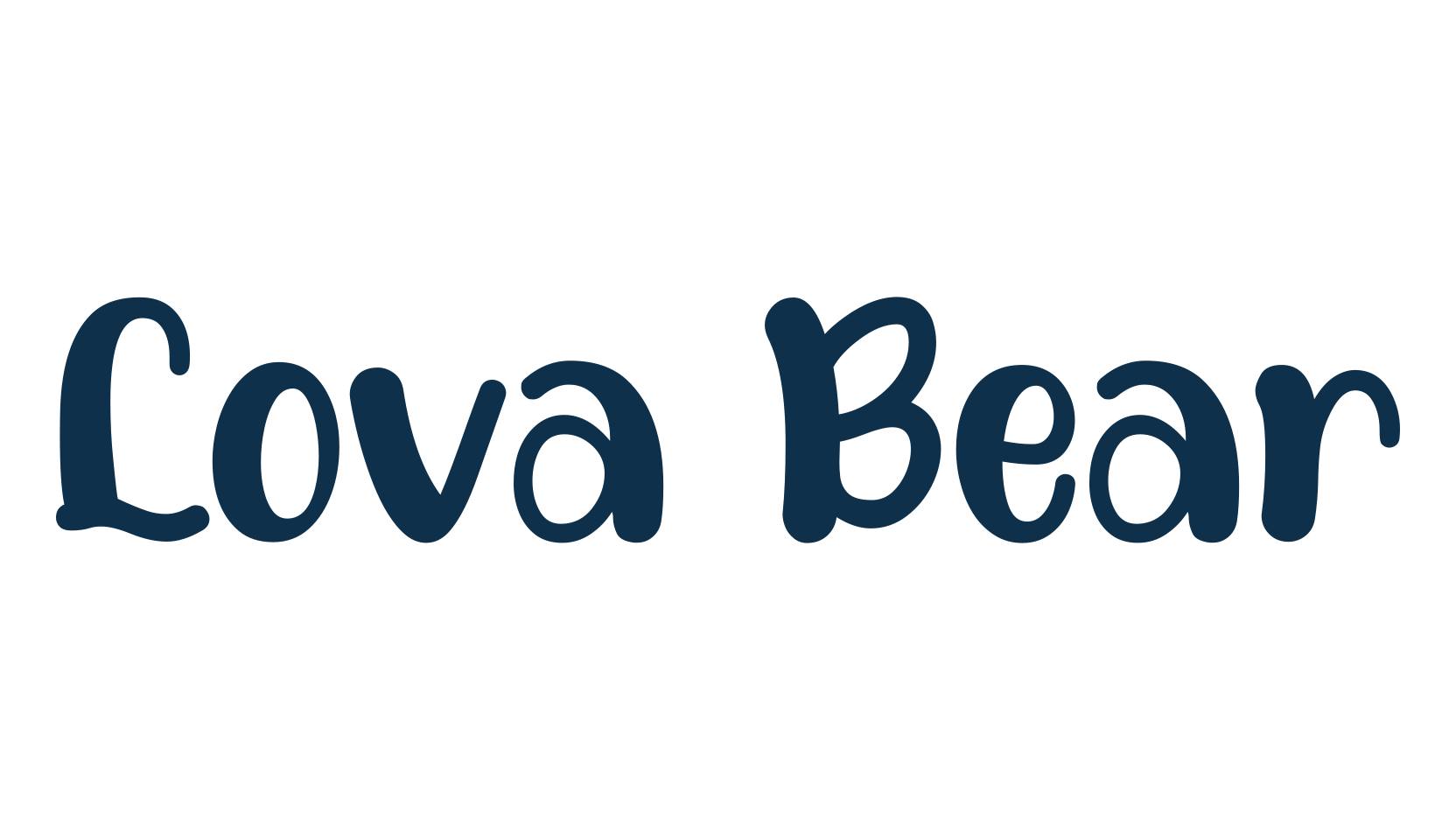 Lova Bear, fancy cartoon decorative font preview