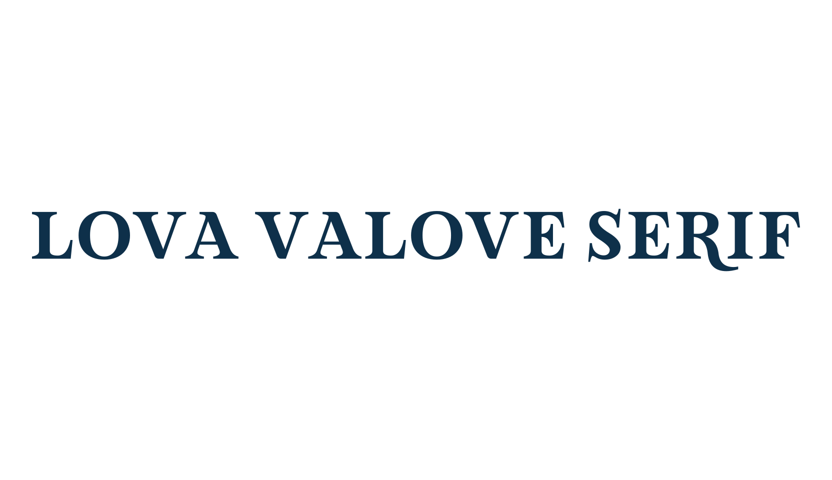 Lova Valove Serif, basic serif font preview