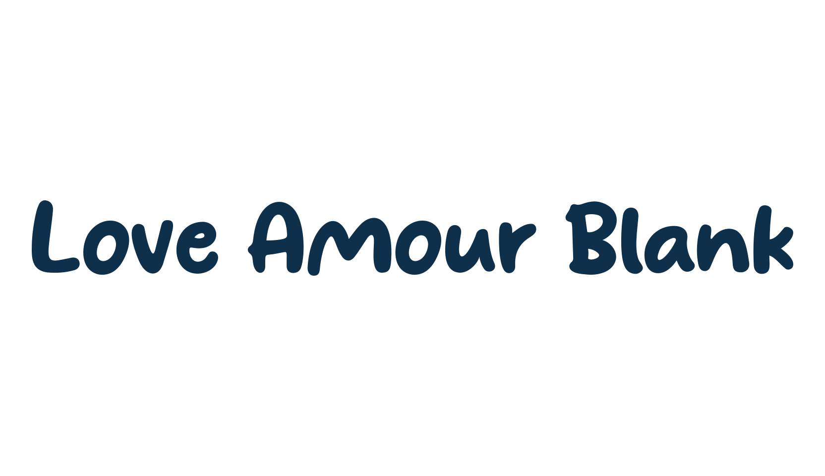 Love Amour Blank, cartoon font preview