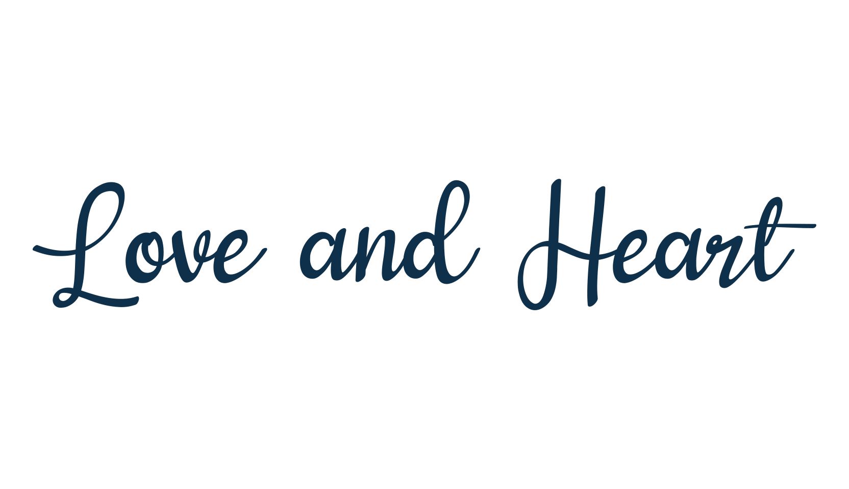 Love and Heart, script calligraphy fancy decorative font preview