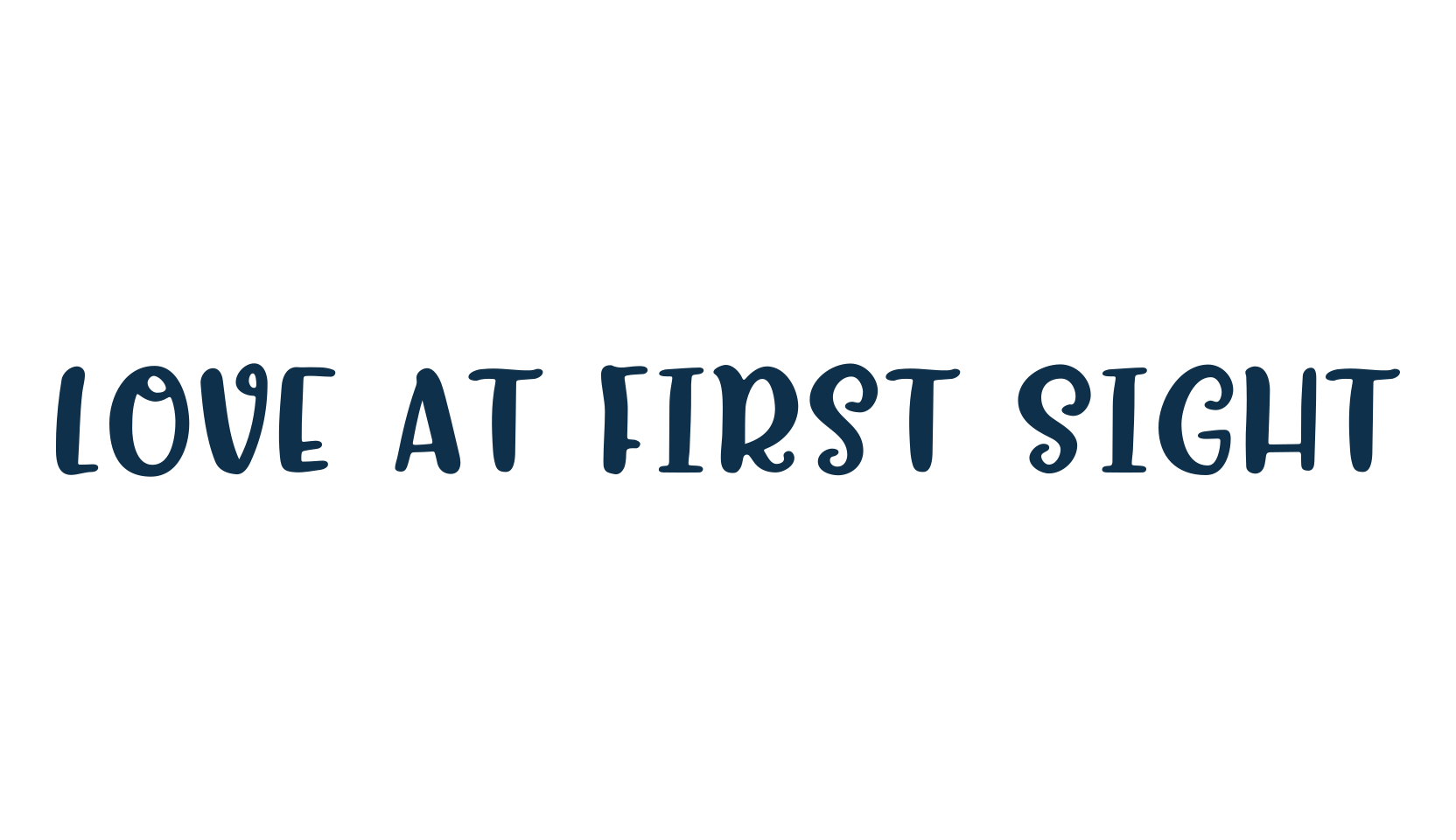 Love At First Sight, fancy various decorative font preview