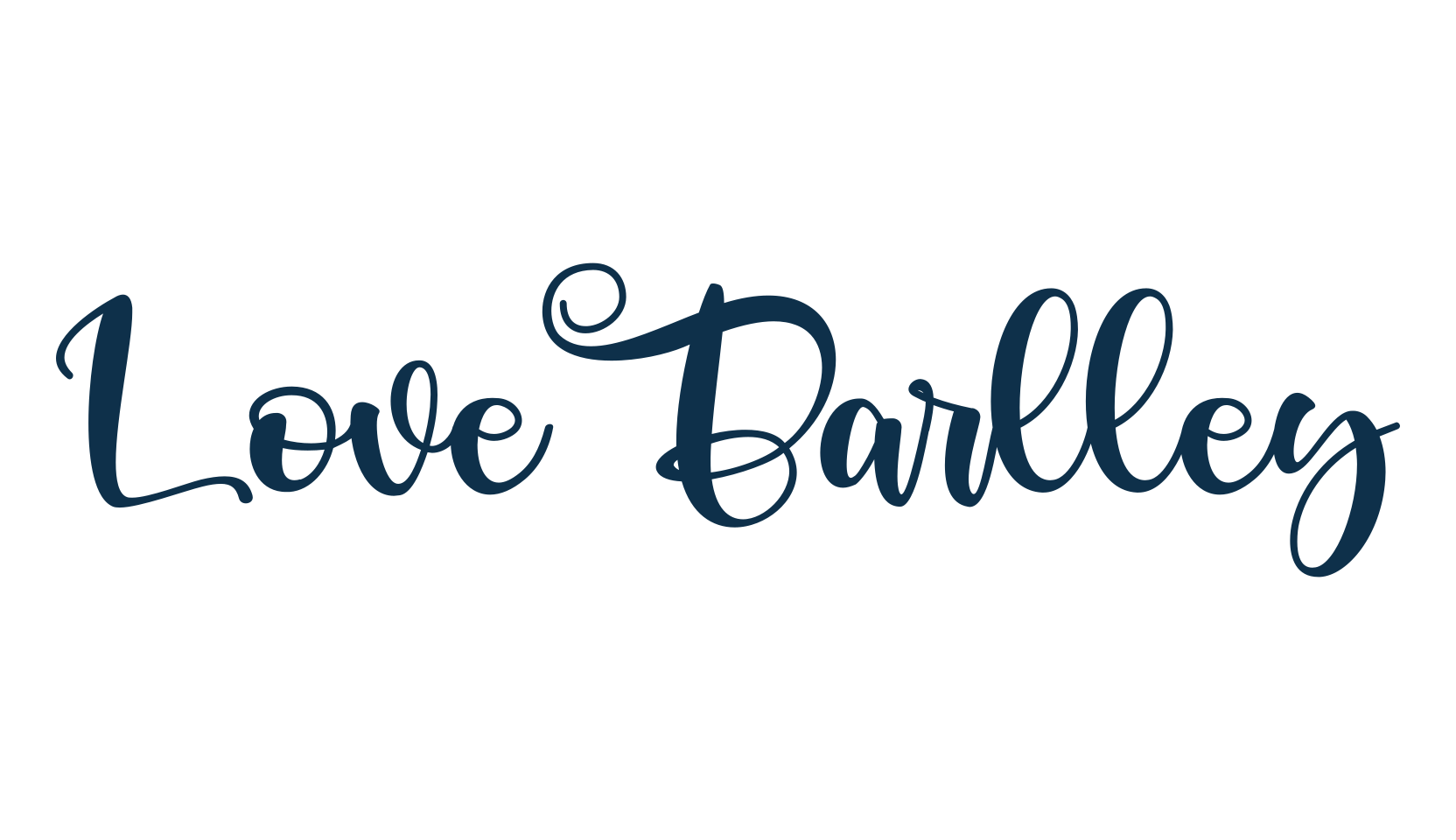Love Barlley, script calligraphy fancy decorative font preview