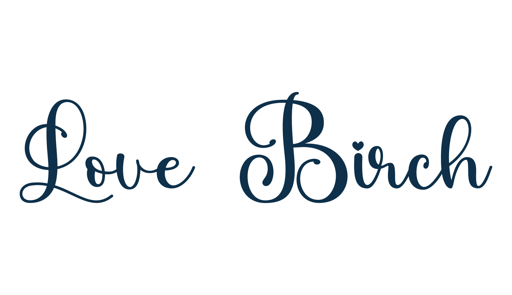 Love Birch, script calligraphy fancy decorative font preview