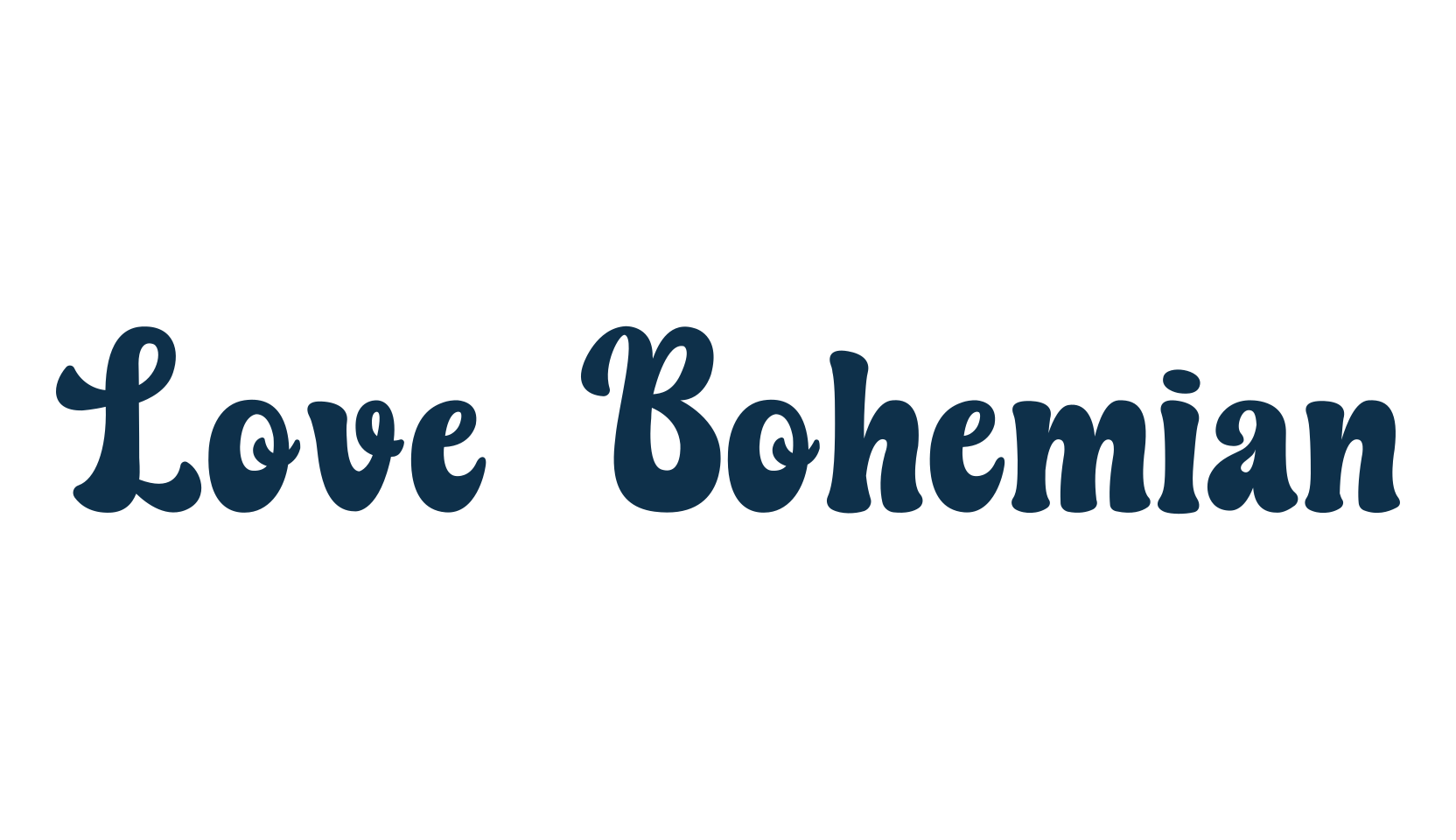 Love Bohemian, groovy font preview