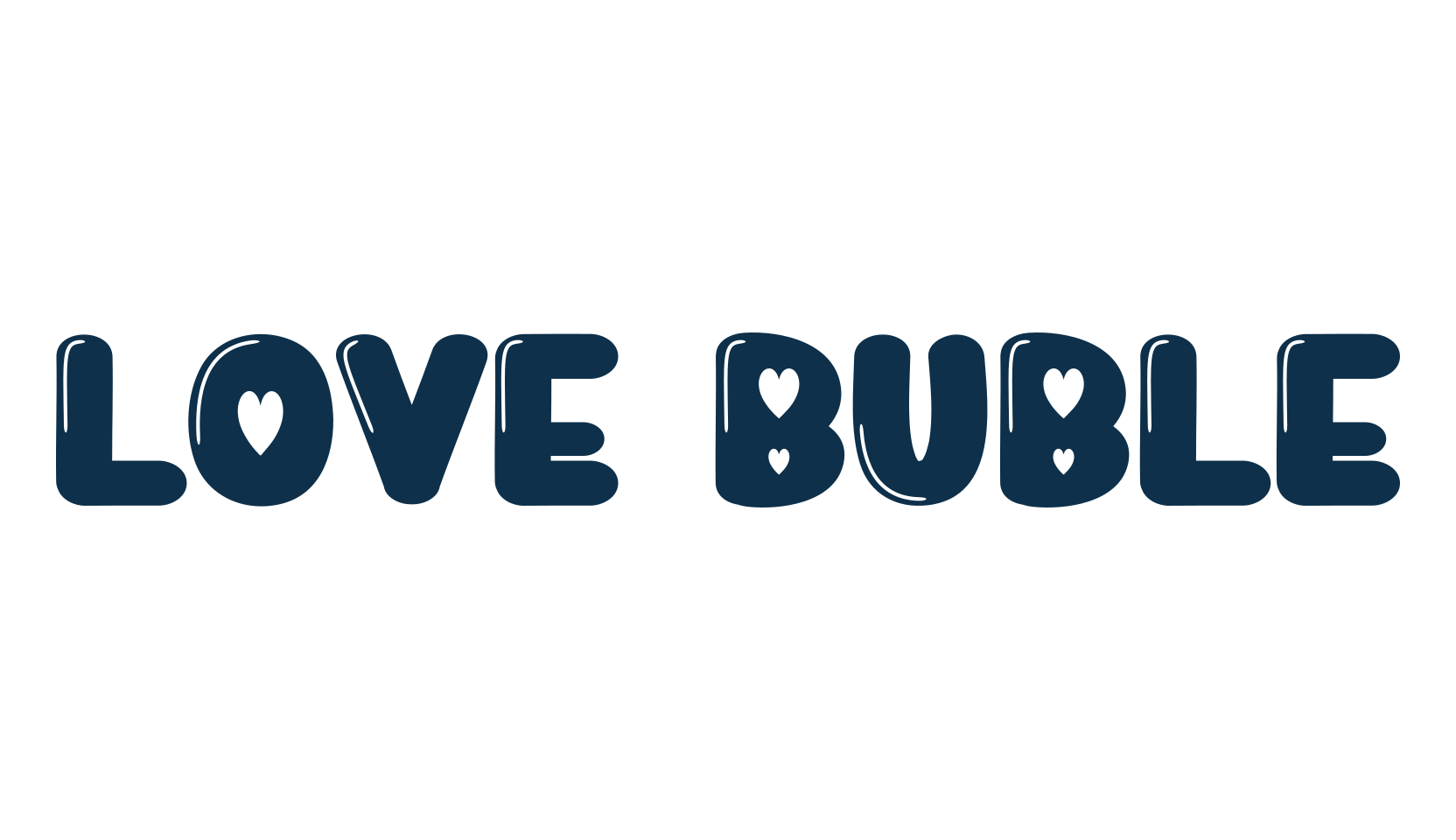 Love Buble, fancy decorative font preview