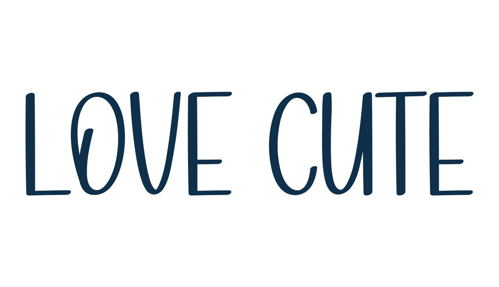 Love Cute, various font preview