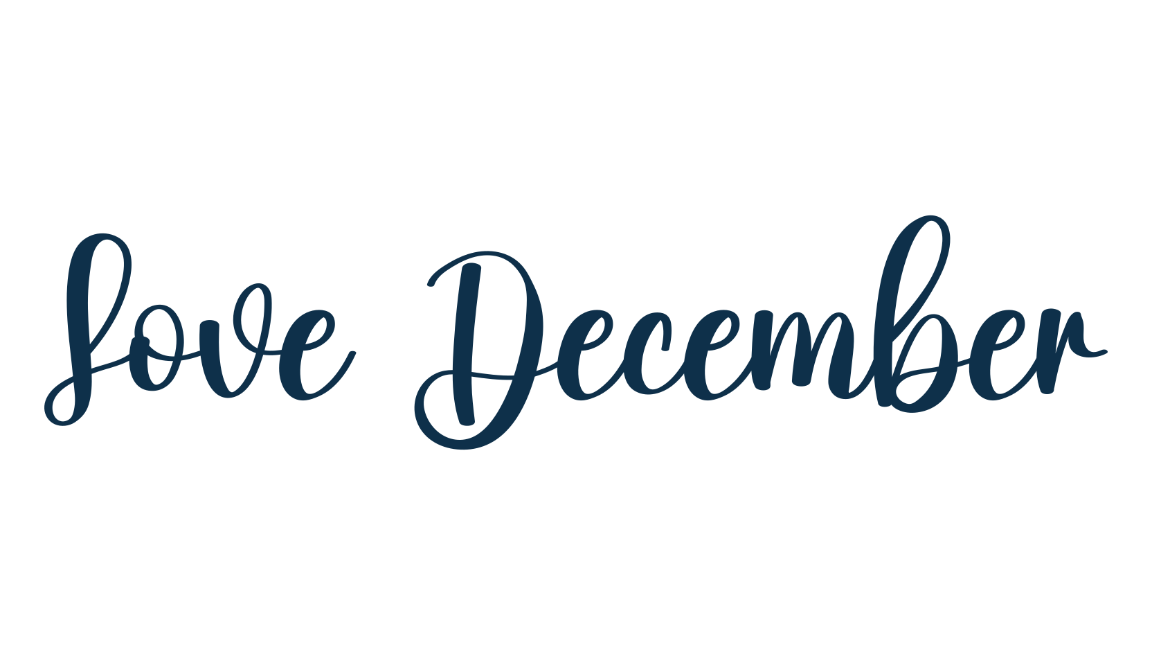 Love December, script calligraphy fancy decorative font preview