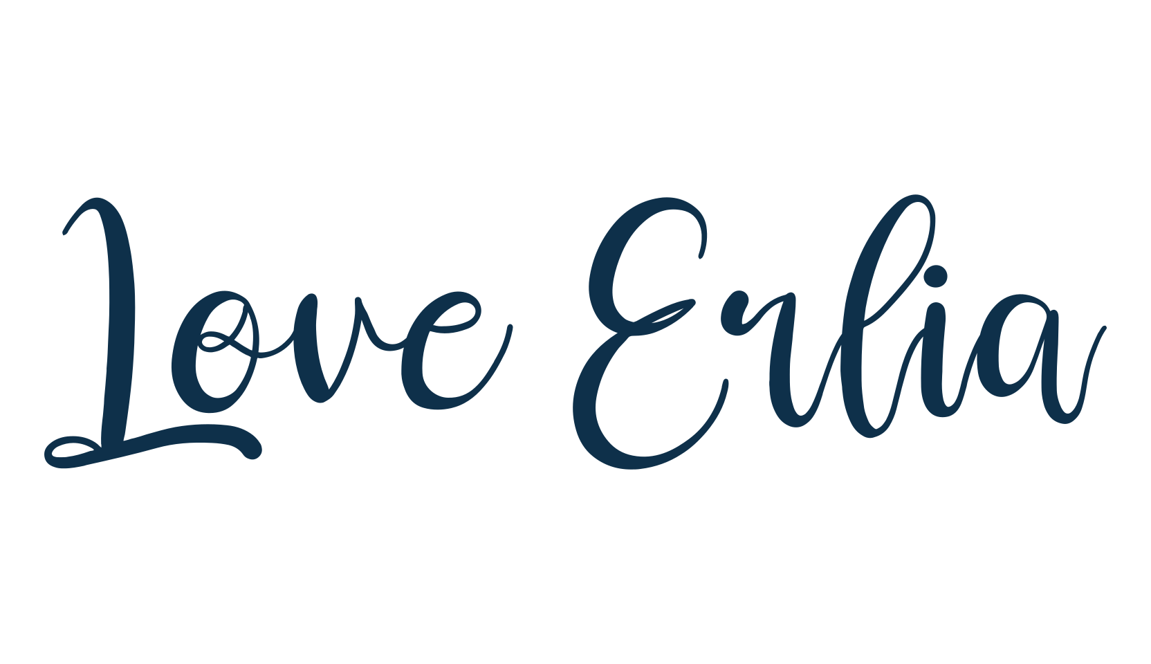 Love Erlia, script calligraphy fancy decorative font preview