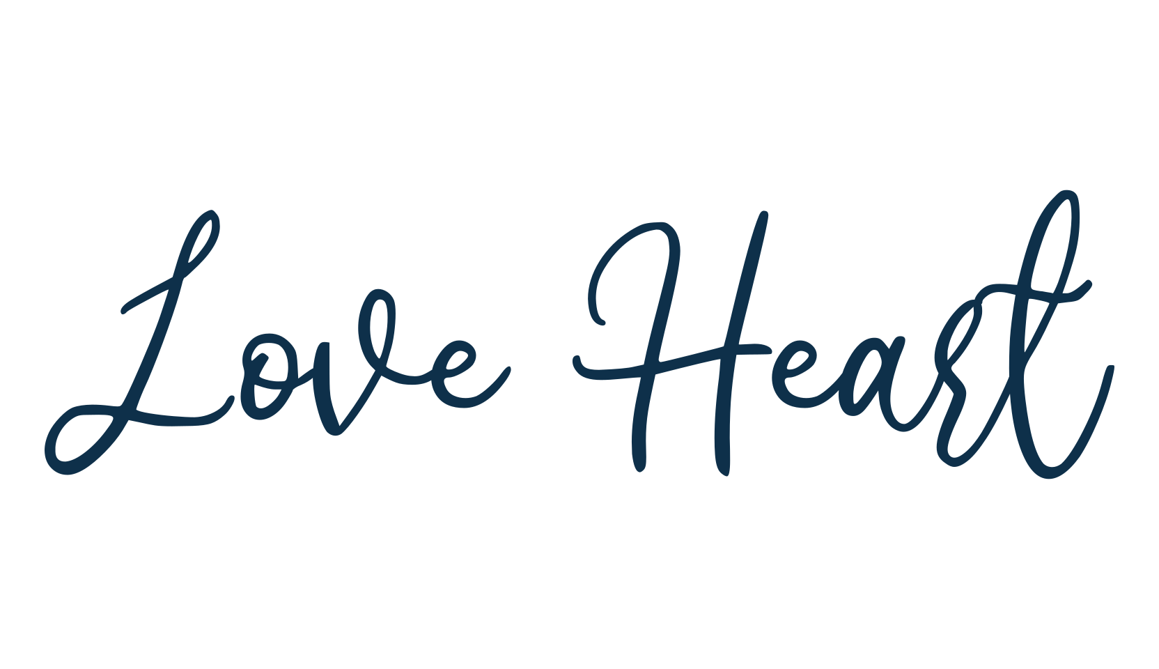 Love Heart, script handwritten fancy decorative calligraphy font preview