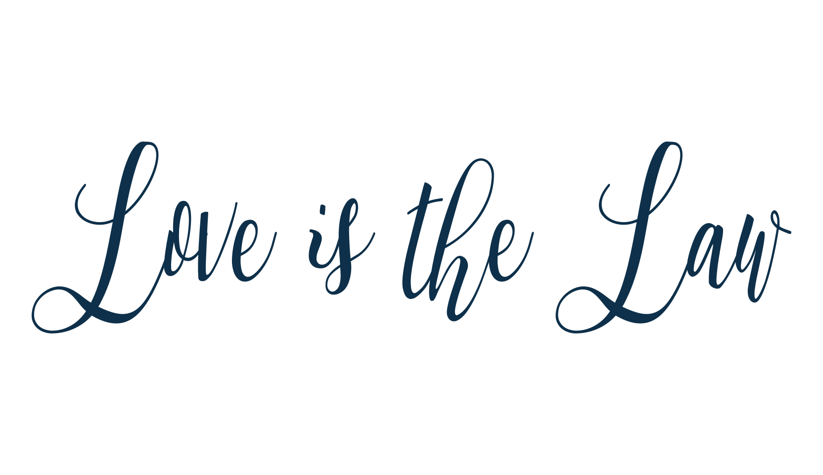 Love is the Law, calligraphy font preview