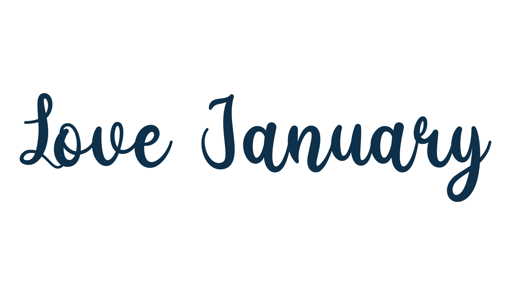 Love January, fancy decorative font preview