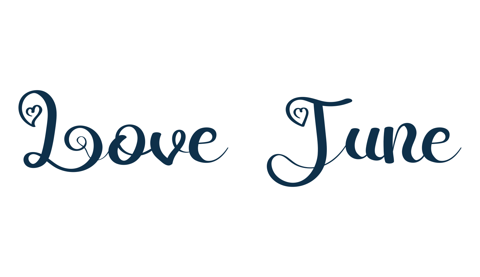 Love June, fancy decorative font preview
