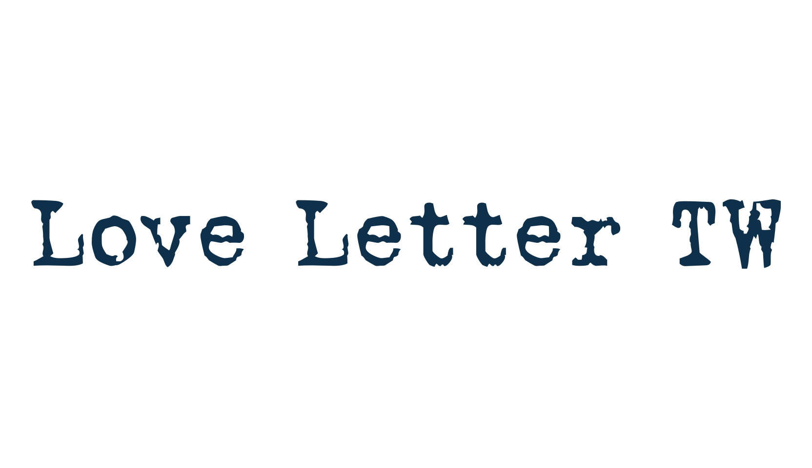 Love Letter TW, typewriter font preview