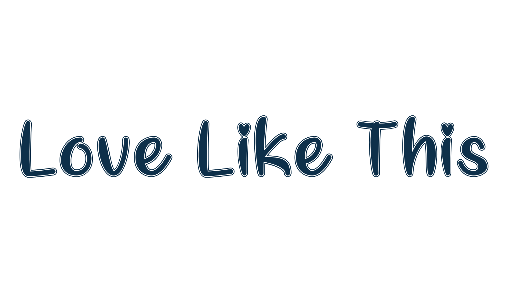 Love Like This, display market font preview