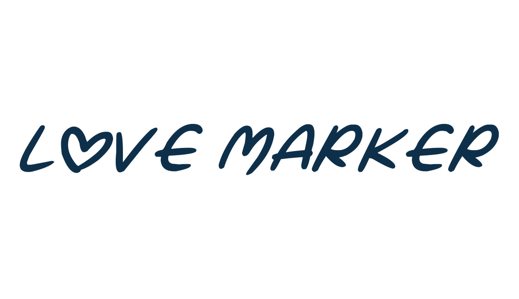 Love Marker, cartoon font preview