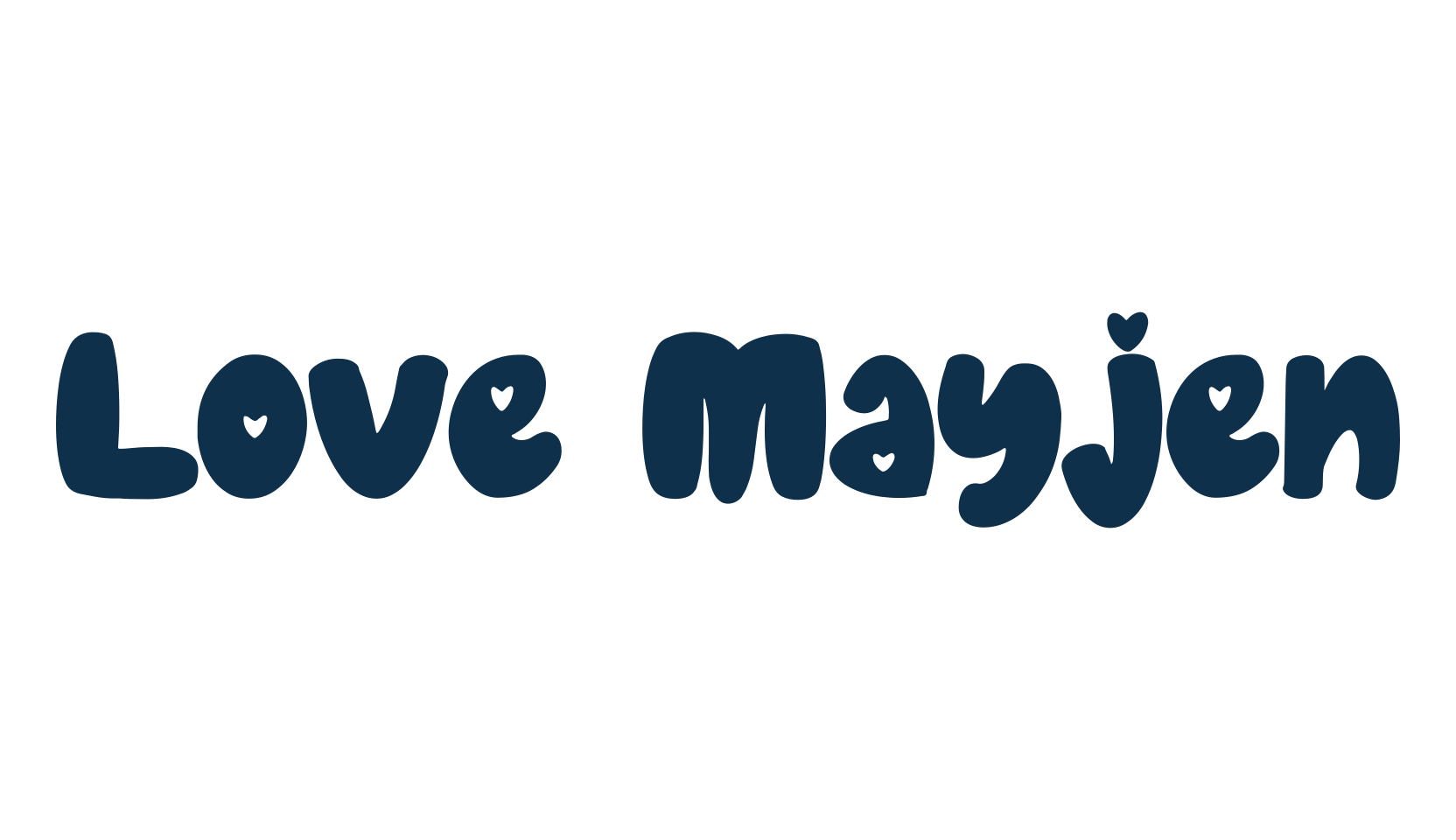 Love Mayjen, fancy cartoon decorative font preview
