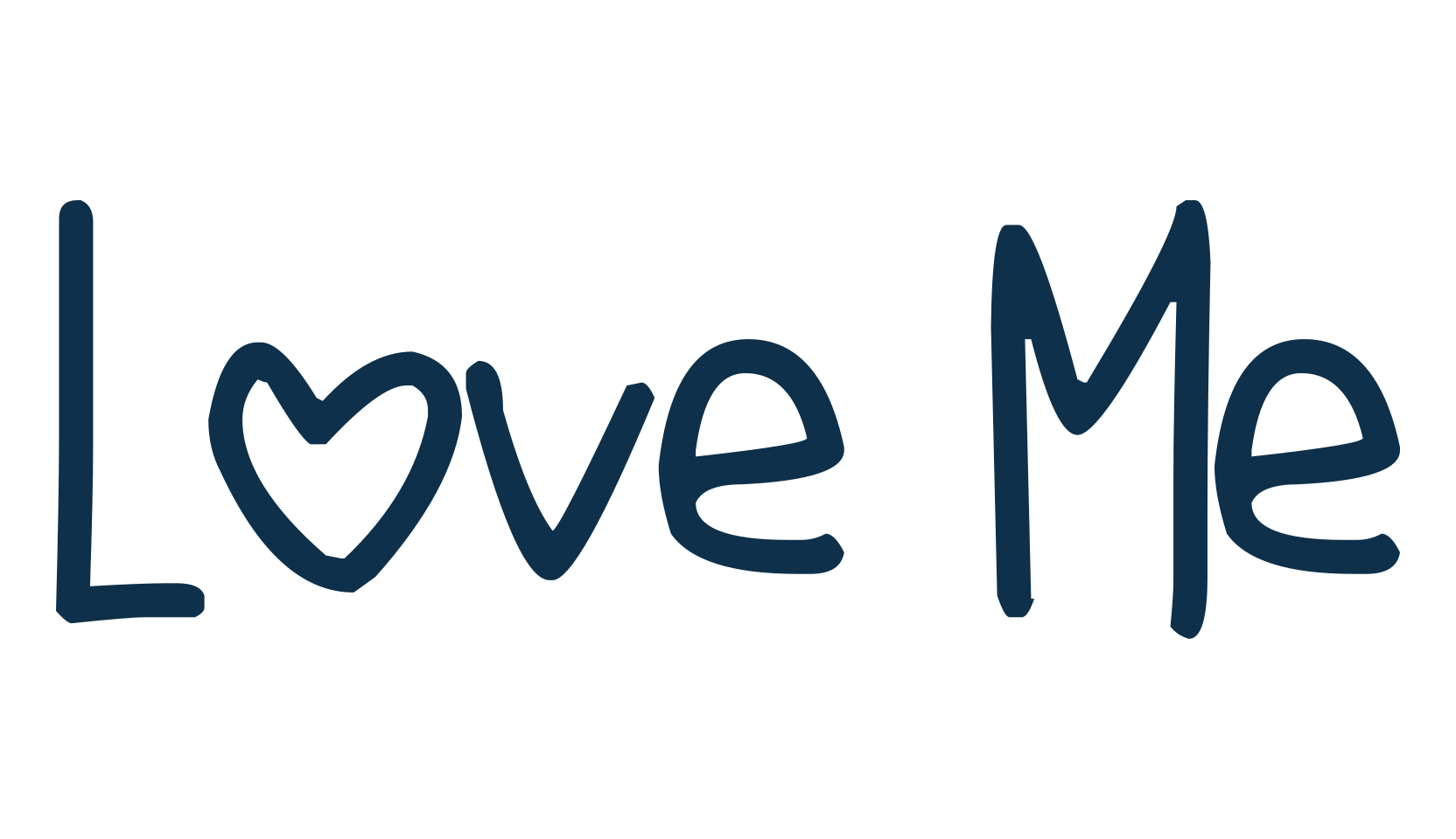 Love Me (love-me), handwriting font preview