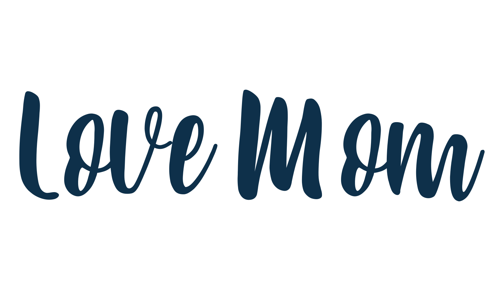 Love Mom, fancy various decorative script calligraphy font preview