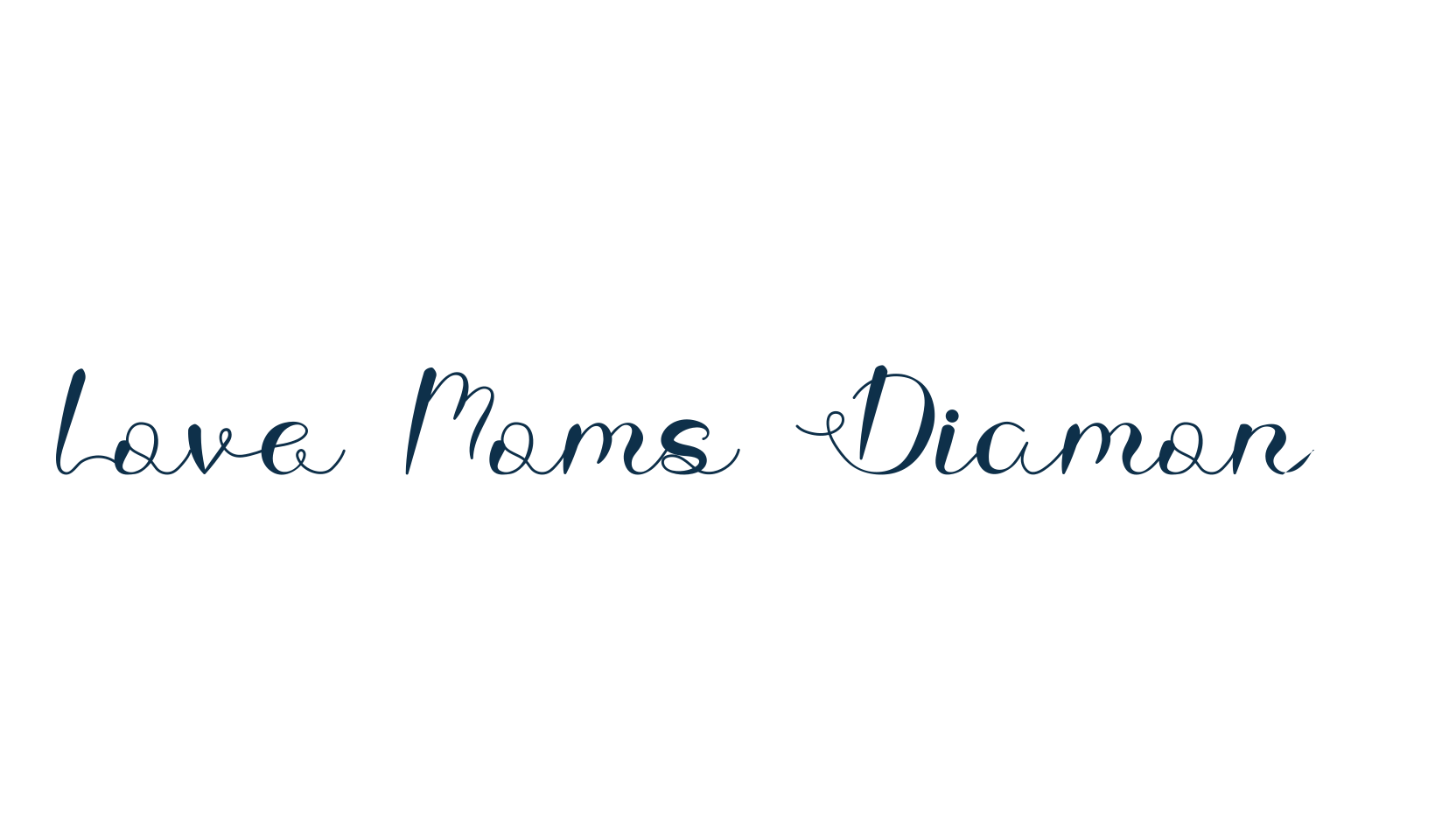 Love Moms Diamond, fancy decorative font preview