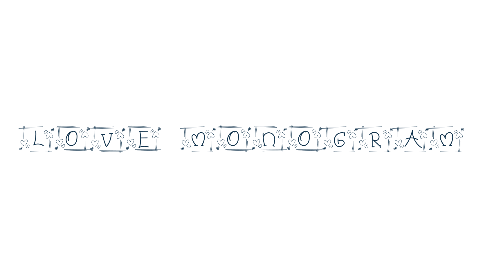 Love Monogram, fancy decorative font preview