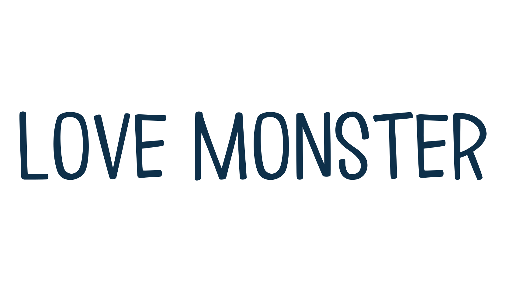 Love Monster, fancy cartoon decorative font preview