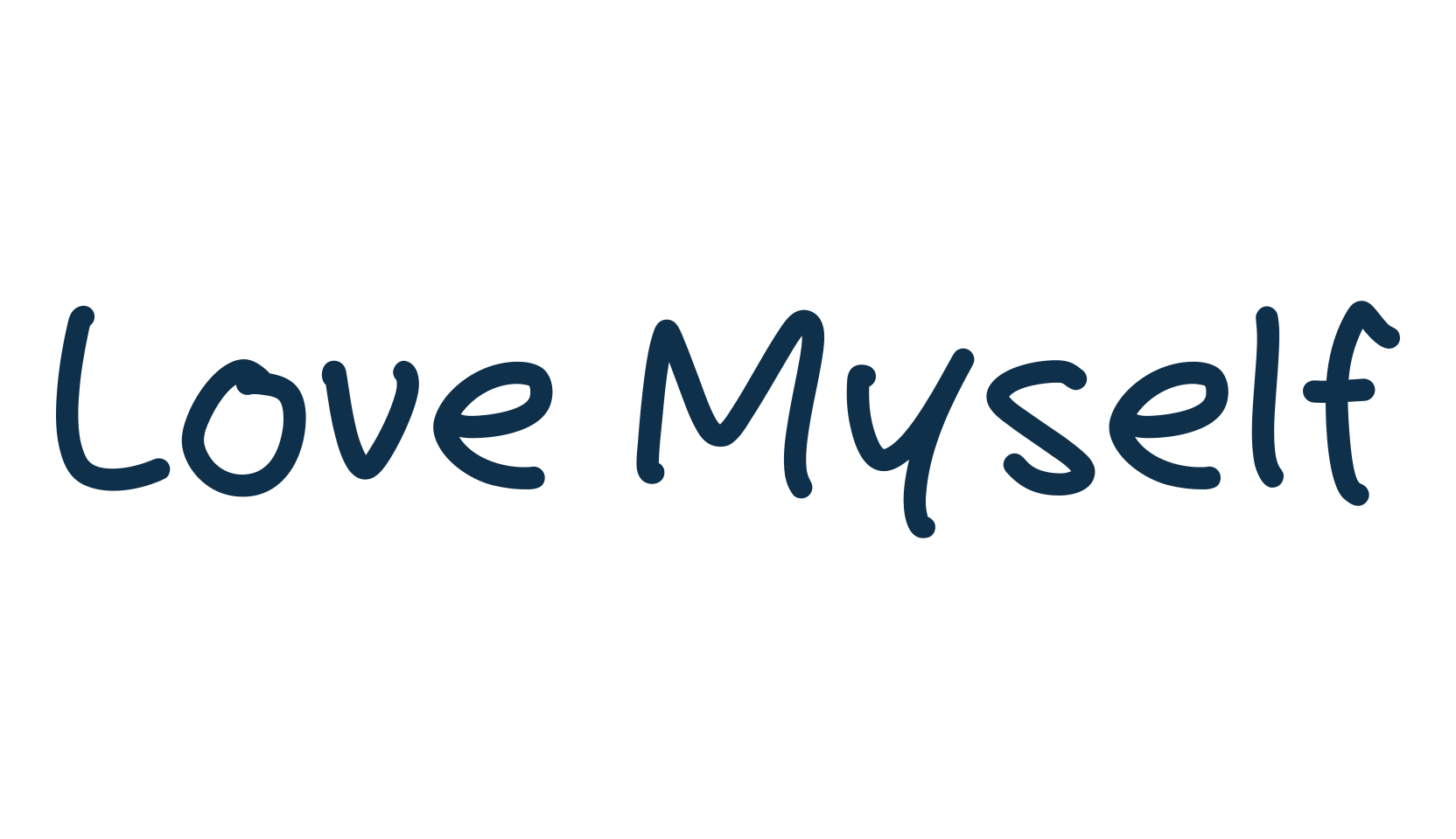 Love Myself, handwriting font preview