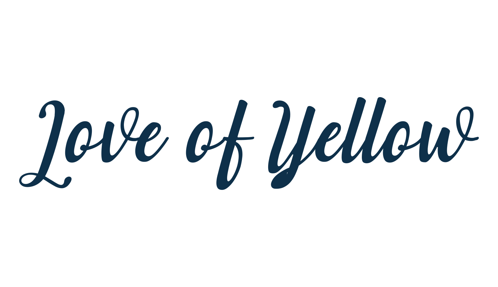 Love of Yellow, calligraphy font preview