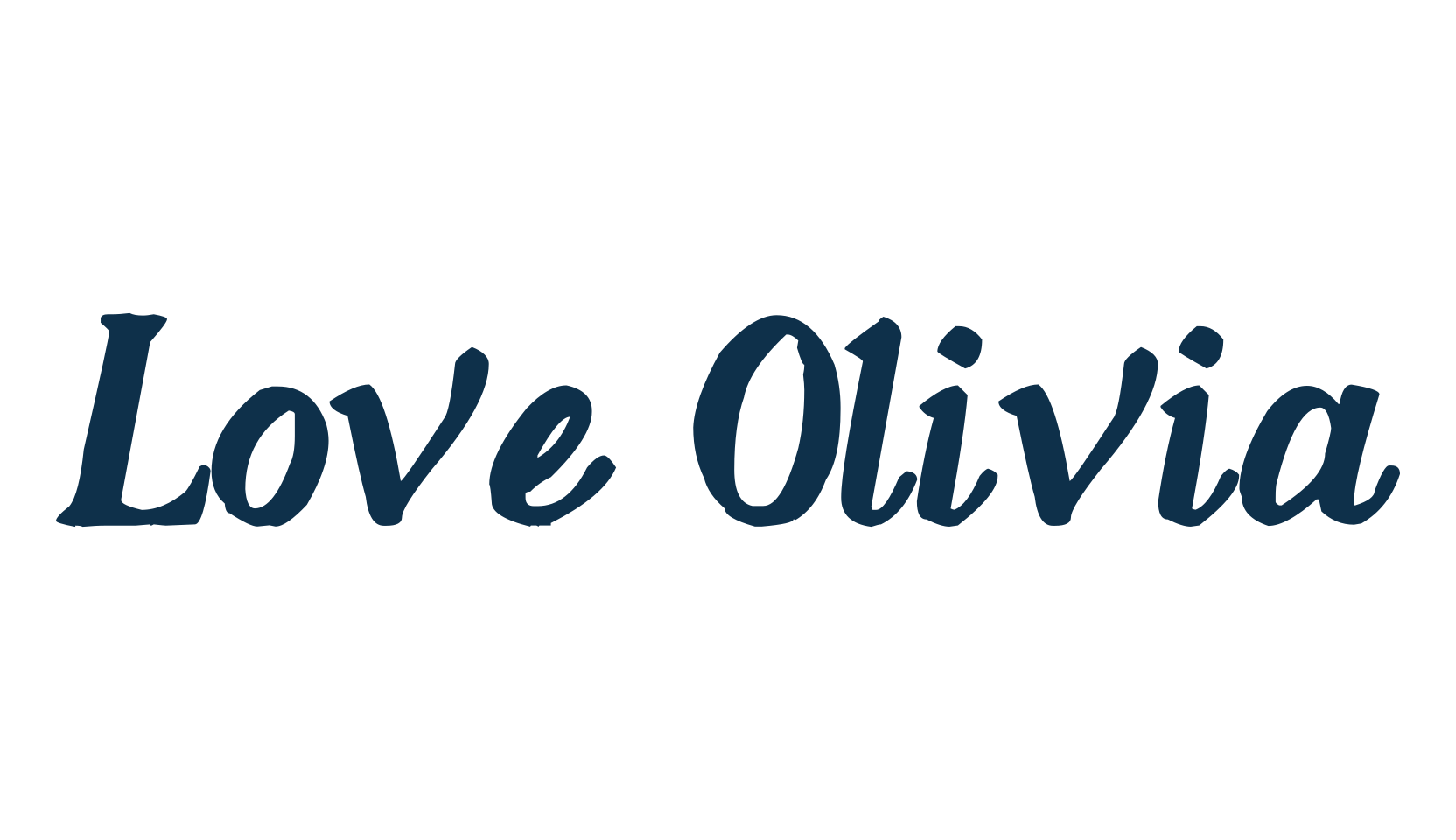 Love Olivia, fancy various decorative font preview