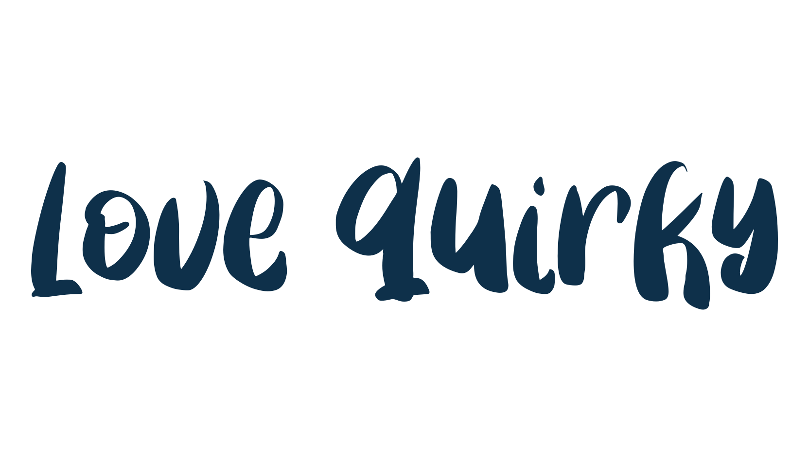 Love Quirky, brush font preview