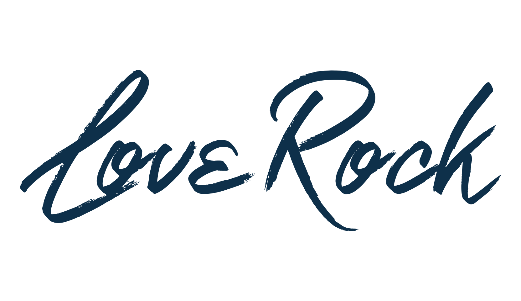 Love Rock, brush font preview