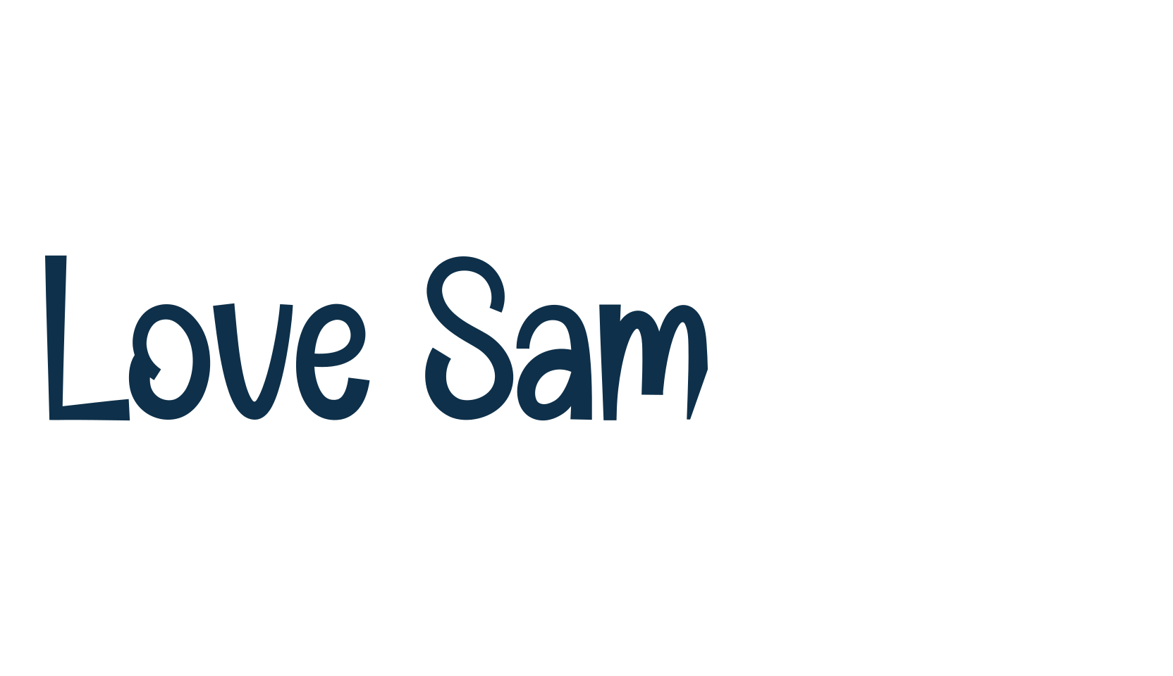 Love Samantha, fancy cartoon decorative font preview