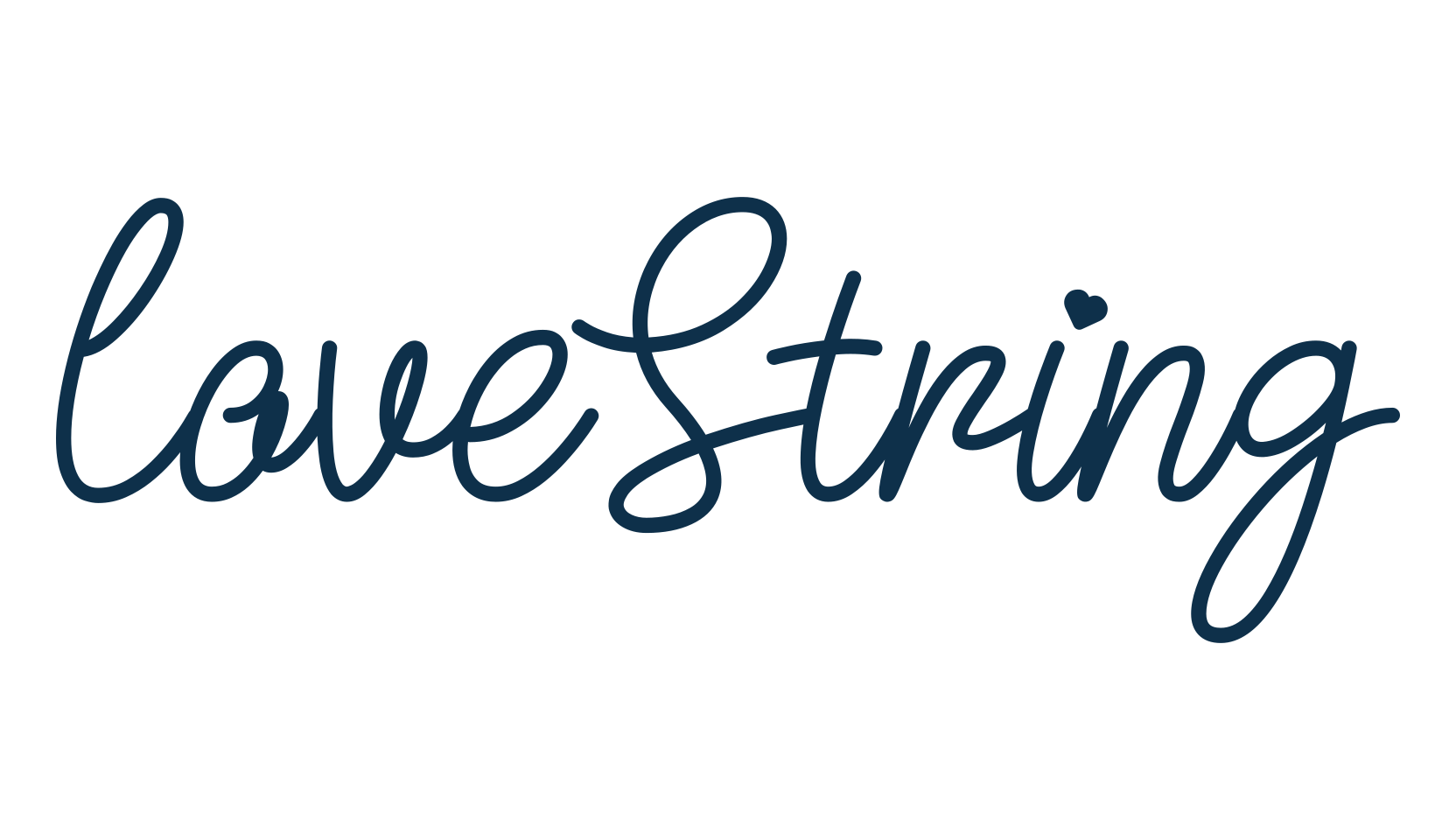 Love String, fancy decorative font preview