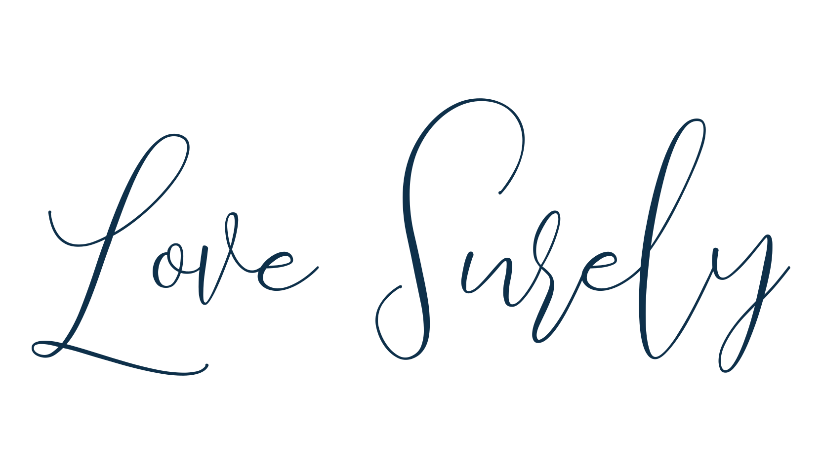 Love Surely, script calligraphy fancy decorative font preview
