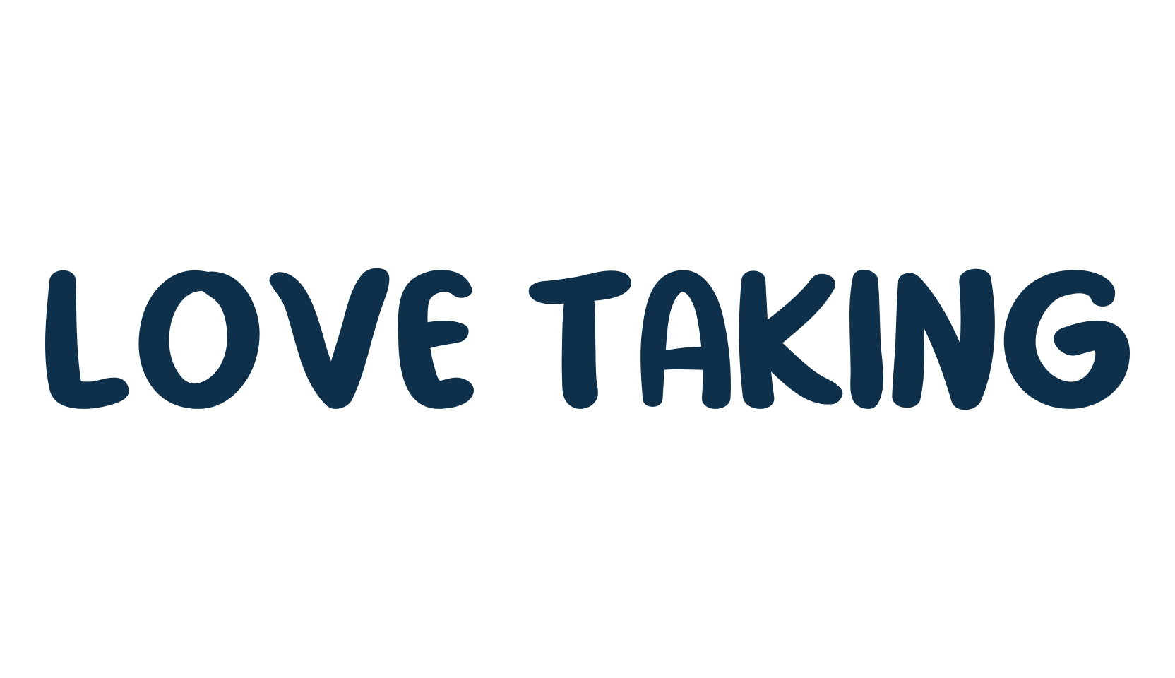 Love Taking, handwriting font preview