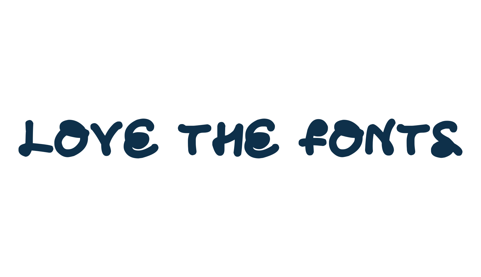 Love The Fonts, cartoon font preview