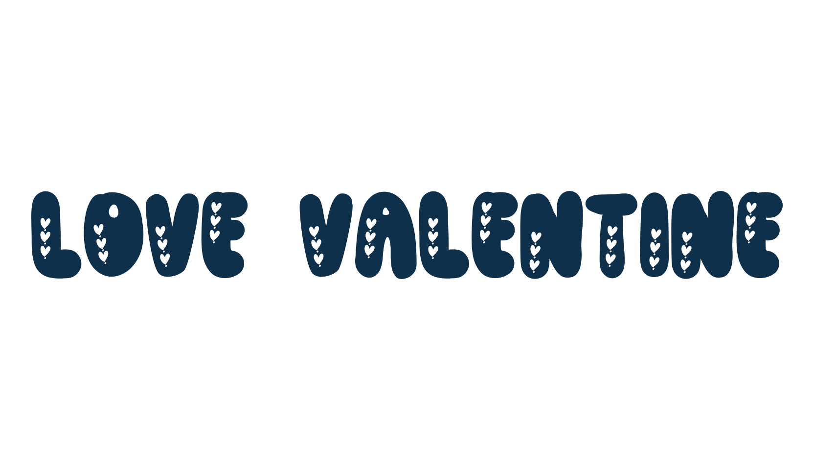 Love Valentine, fancy decorative font preview
