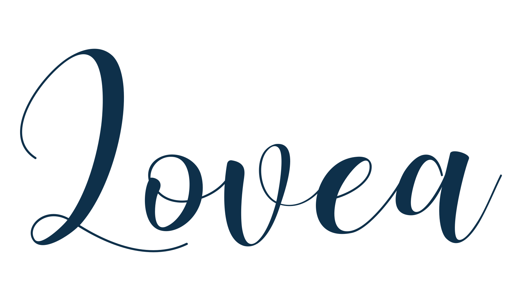 Lovea, script calligraphy fancy decorative font preview
