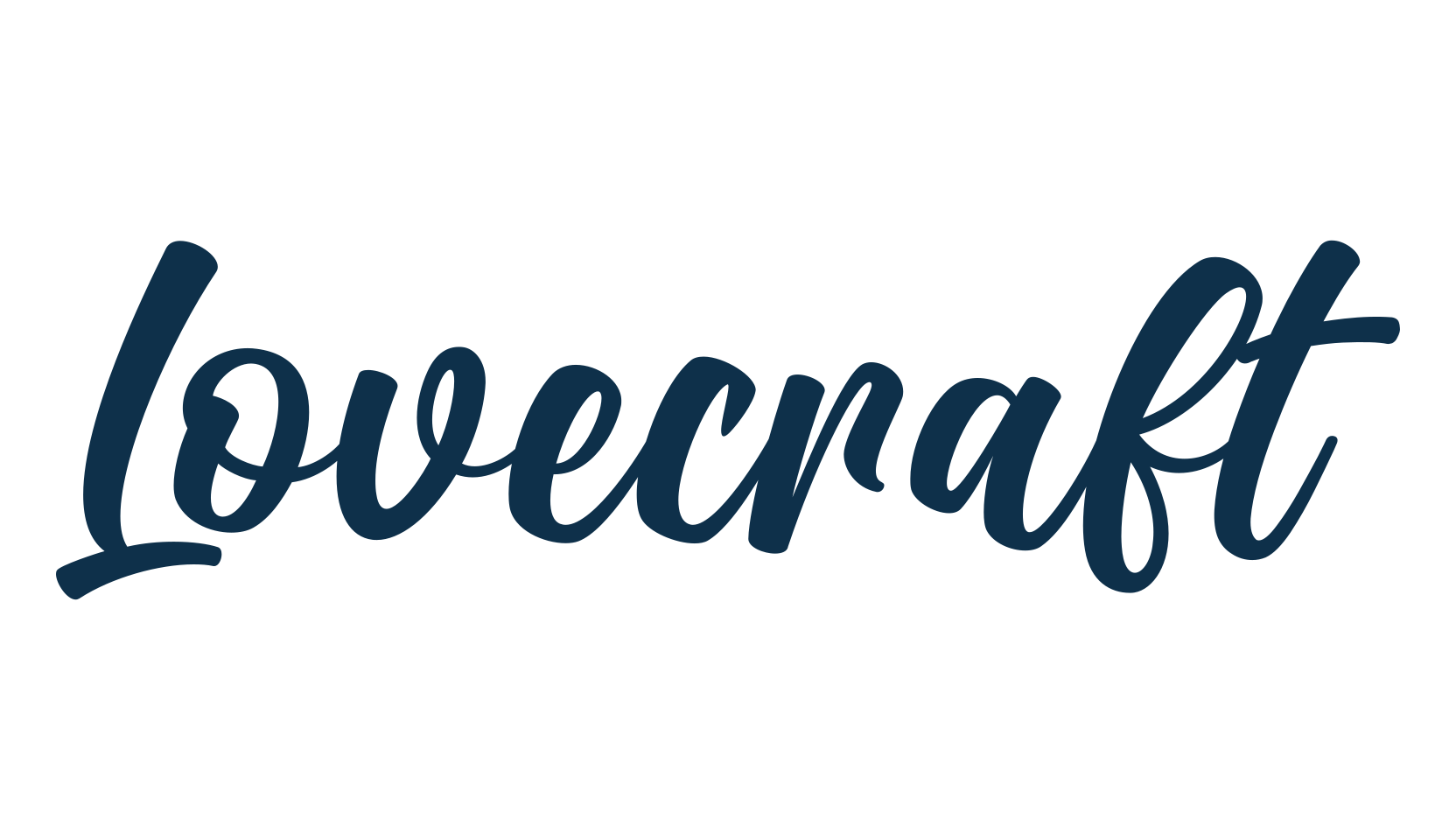 Lovecraft, calligraphy font preview