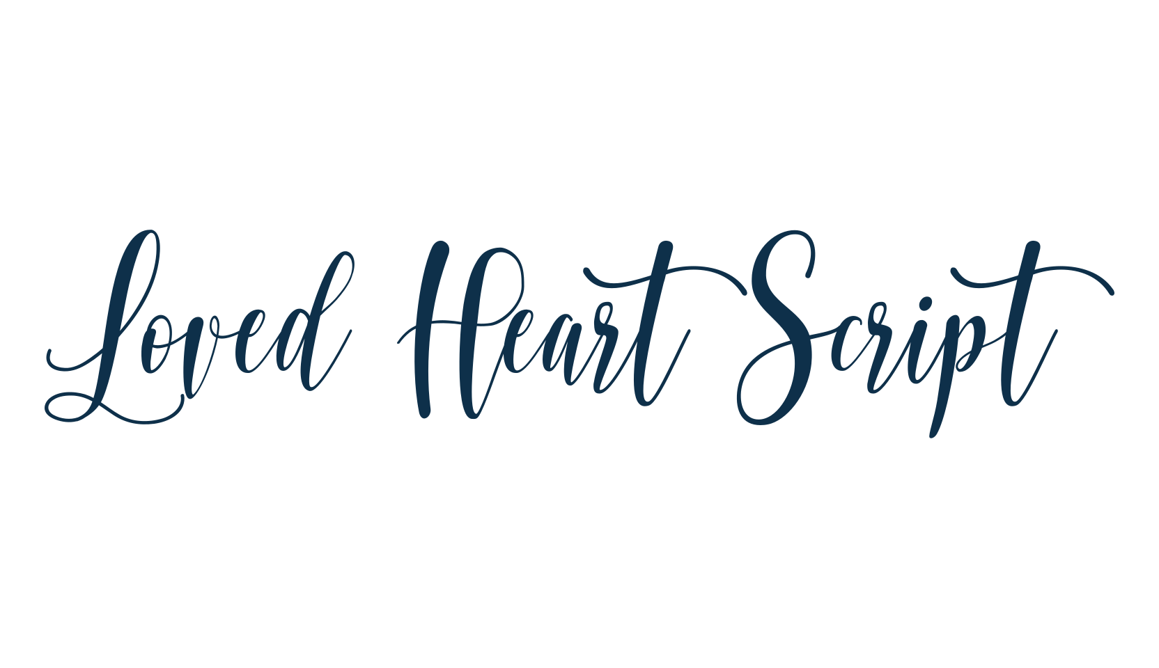 Loved Heart Script, calligraphy font preview