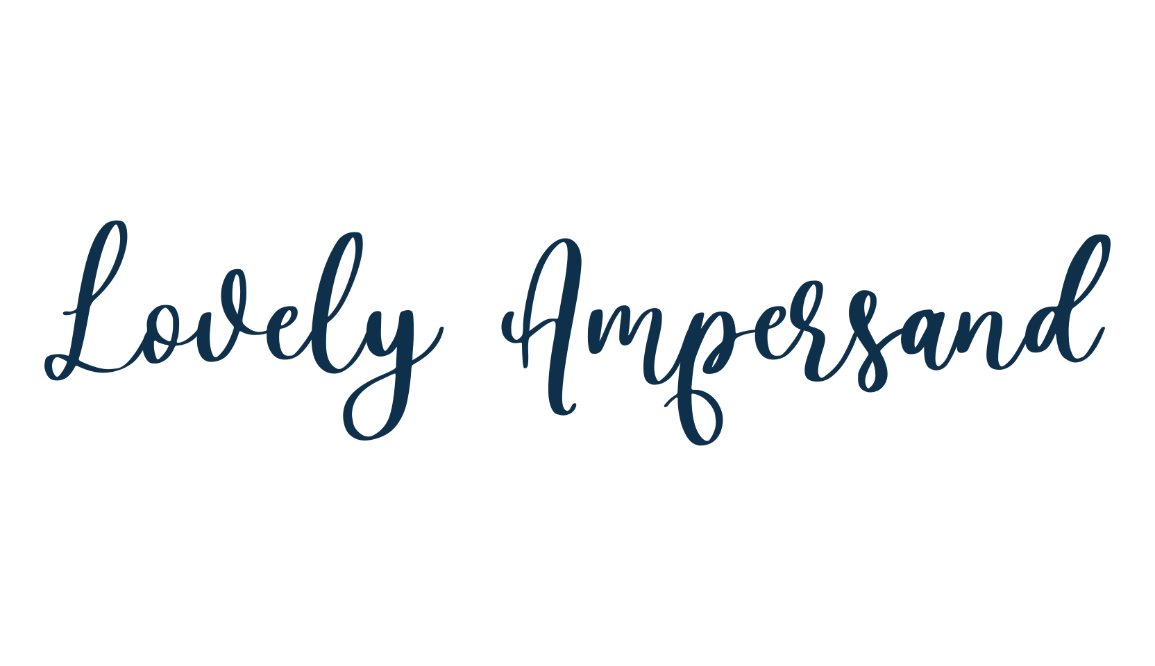 Lovely Ampersand, script calligraphy fancy decorative font preview