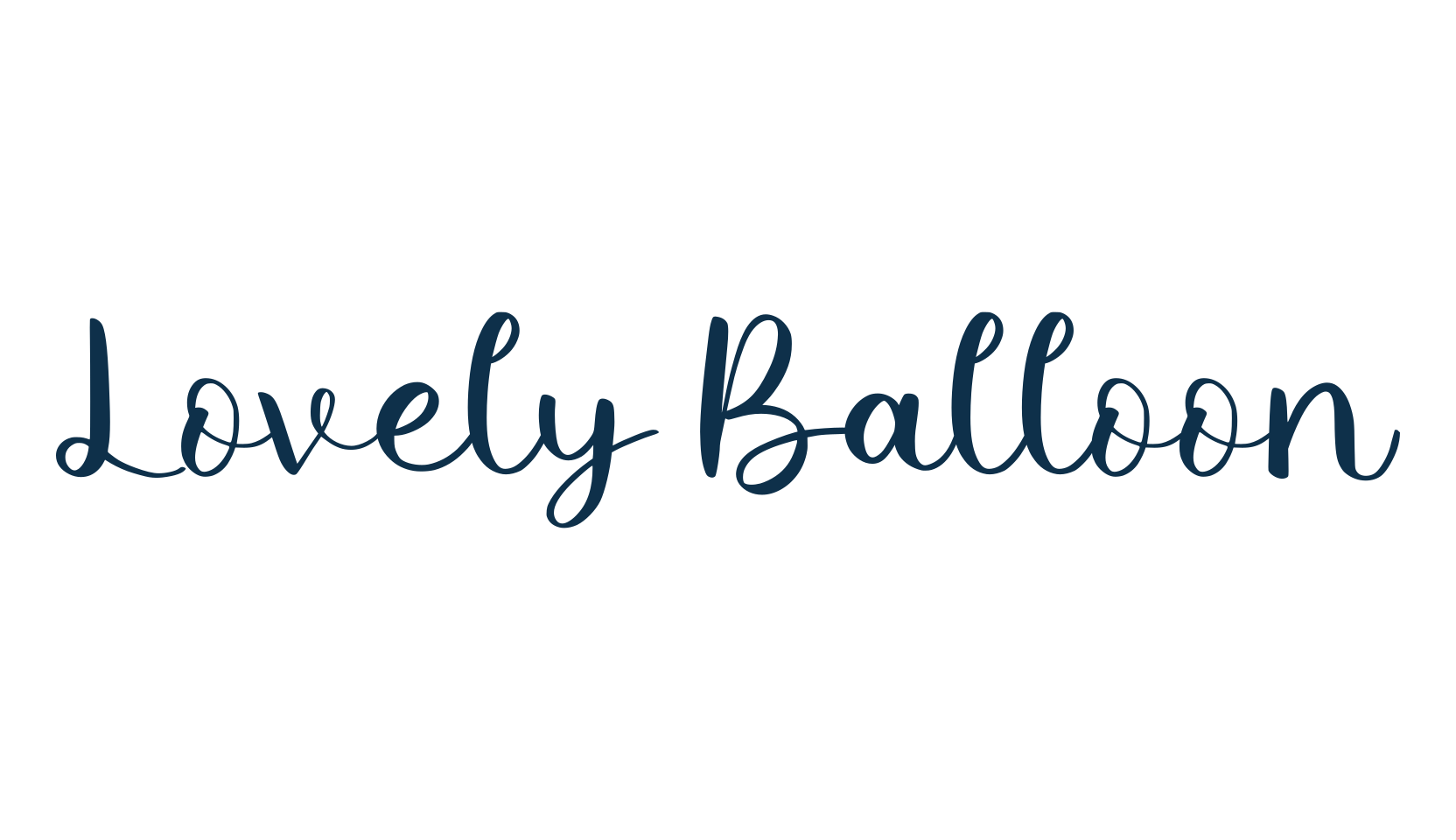 Lovely Balloon, display market font preview