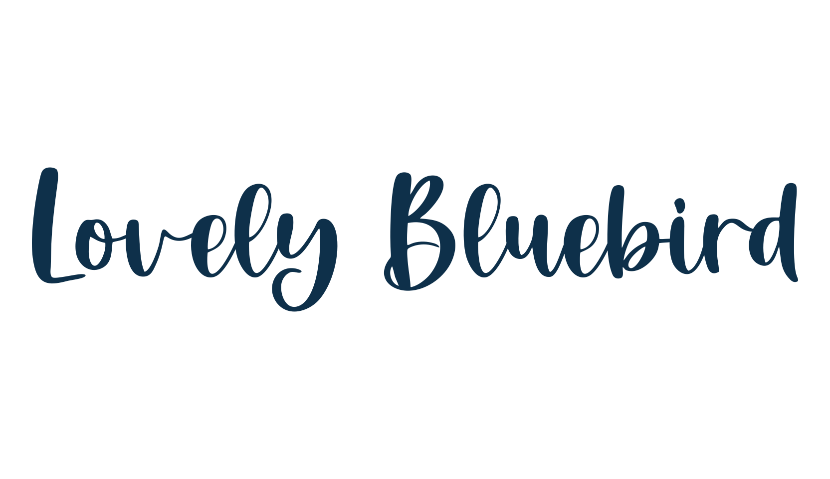 Lovely Bluebird, script handwritten fancy decorative calligraphy font preview