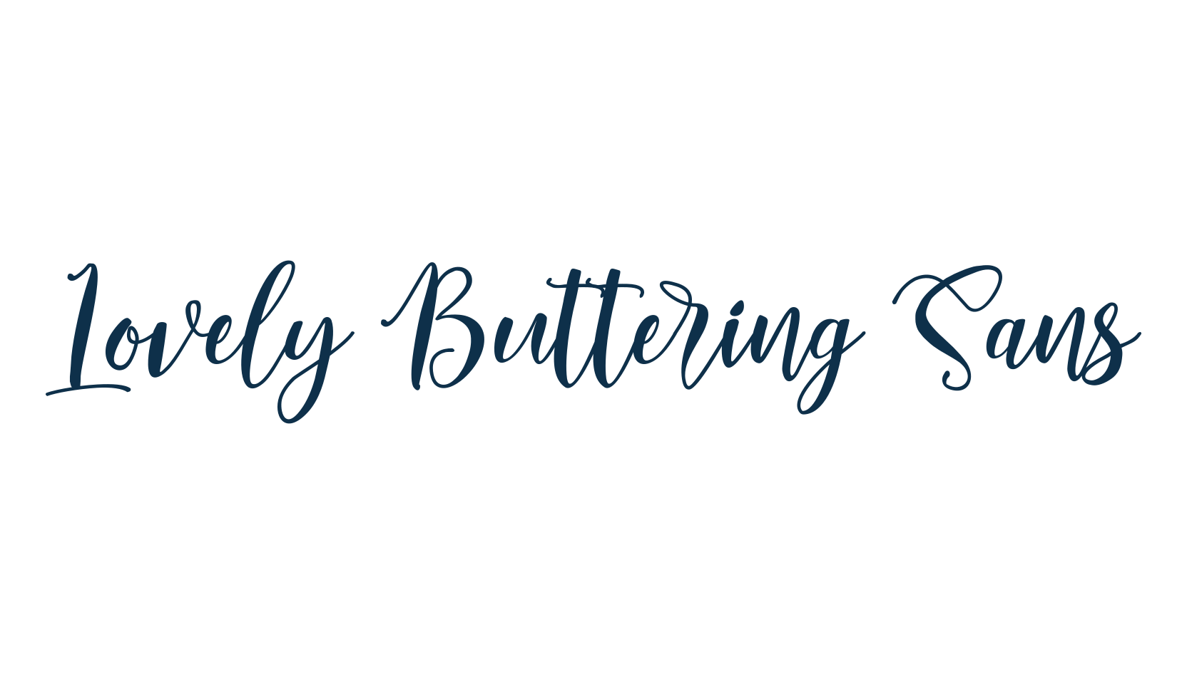 Lovely Buttering Sans, display market font preview