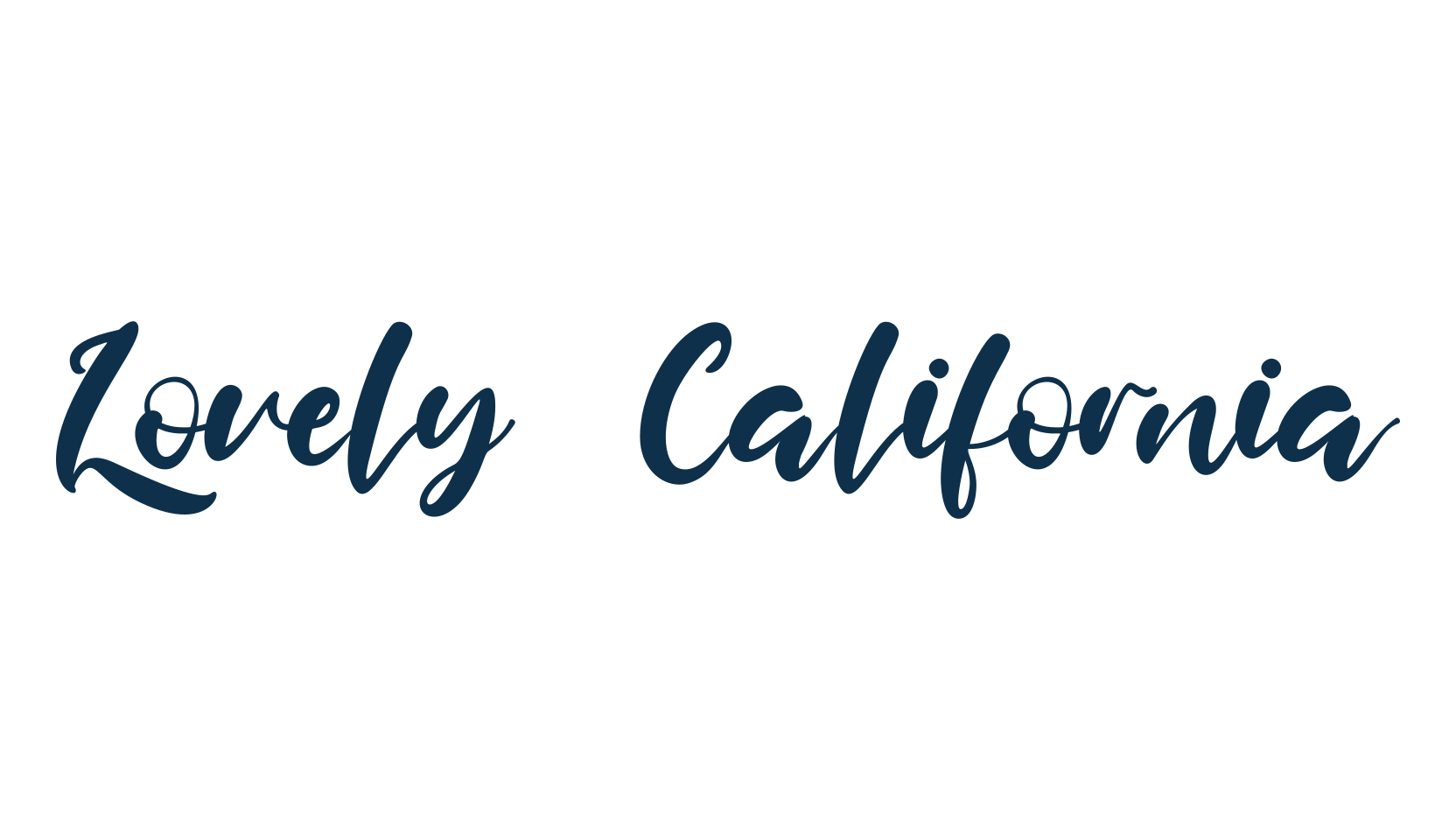 Lovely California, fancy various decorative script calligraphy font preview