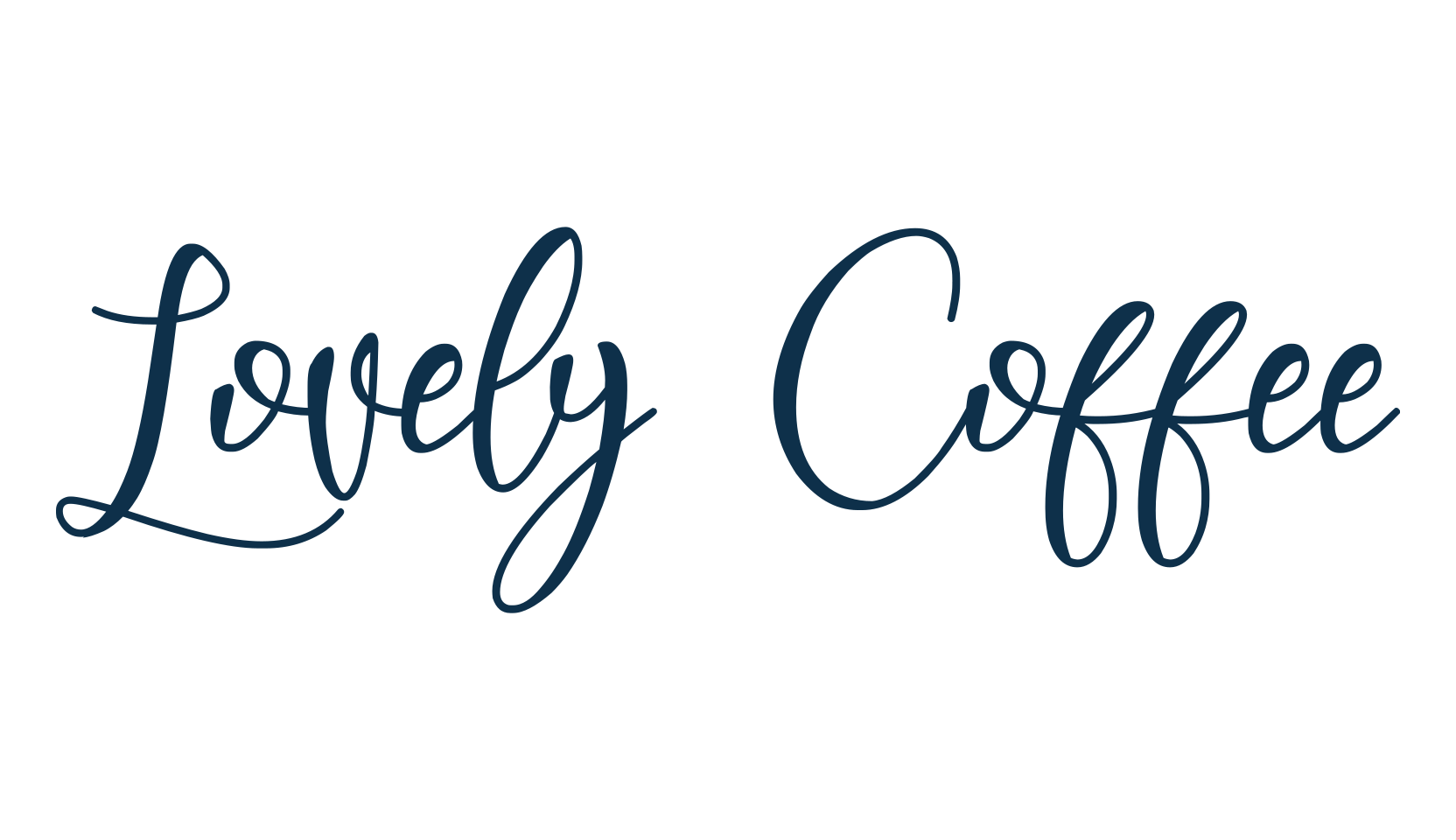 Lovely Coffee, calligraphy font preview