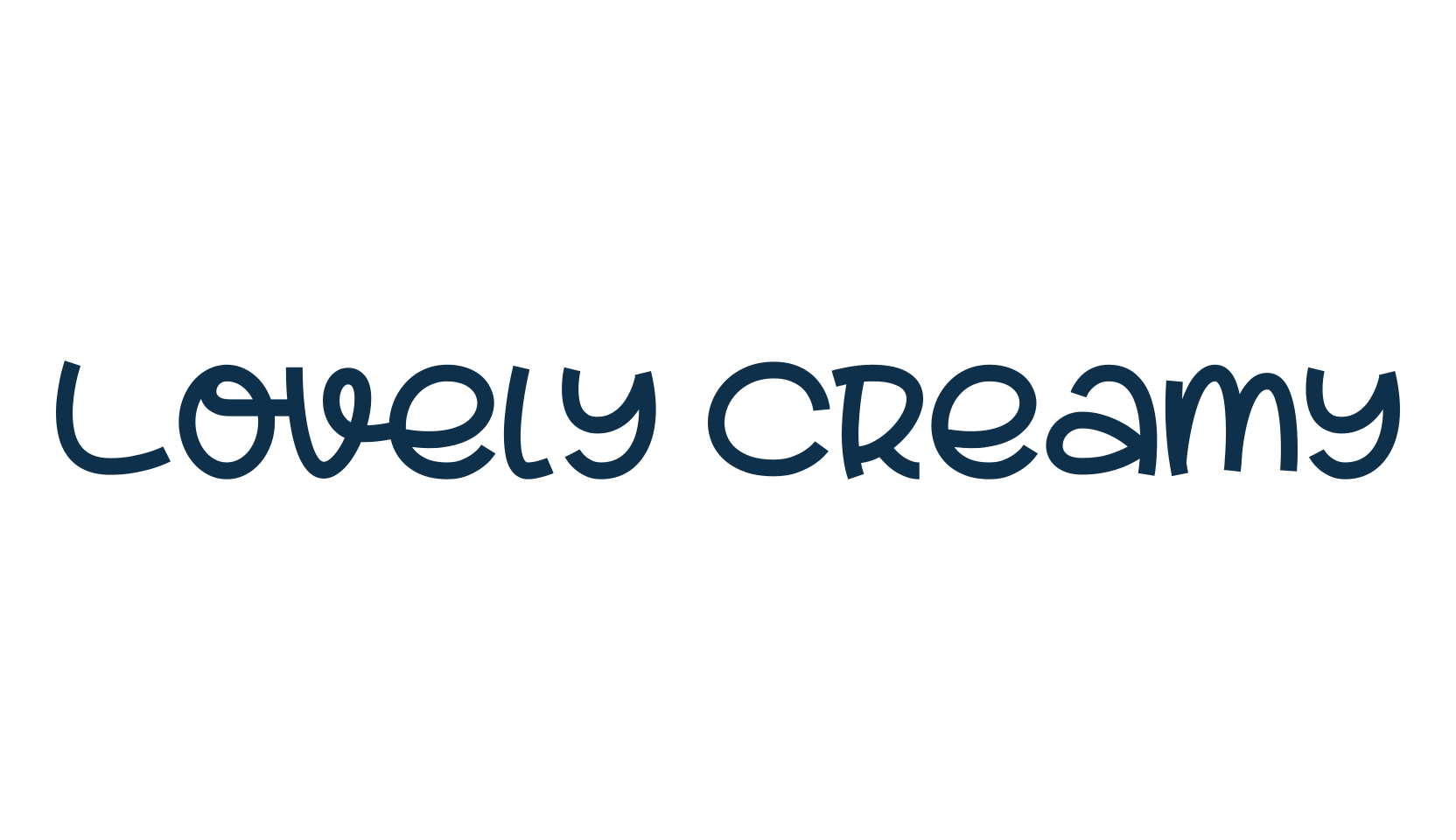 Lovely Creamy, display market font preview