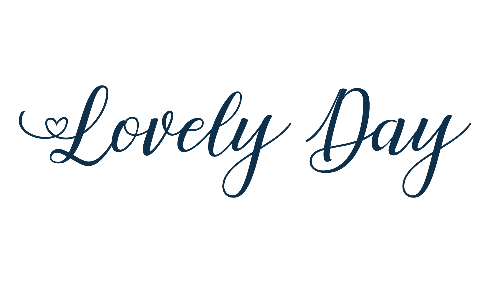 Lovely Day, calligraphy font preview