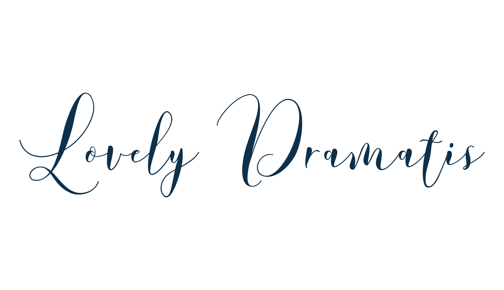 Lovely Dramatis, script calligraphy fancy decorative font preview